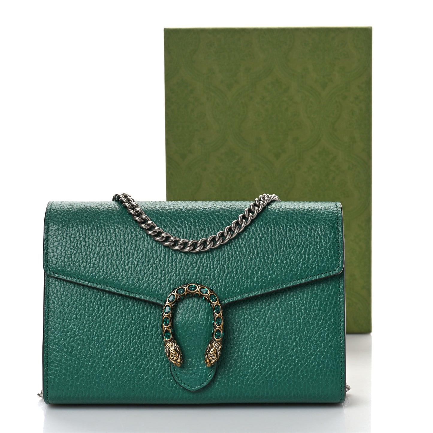 Calfskin Mini Dionysus Chain Wallet Emerald