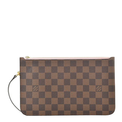 Louis Vuitton Damier Ebene Neverfull MM GM Pochette Rose Ballerine 1 of 8