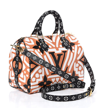 Louis Vuitton Monogram Giant Crafty Speedy Bandouliere 25 Creme Caramel 2 of 8