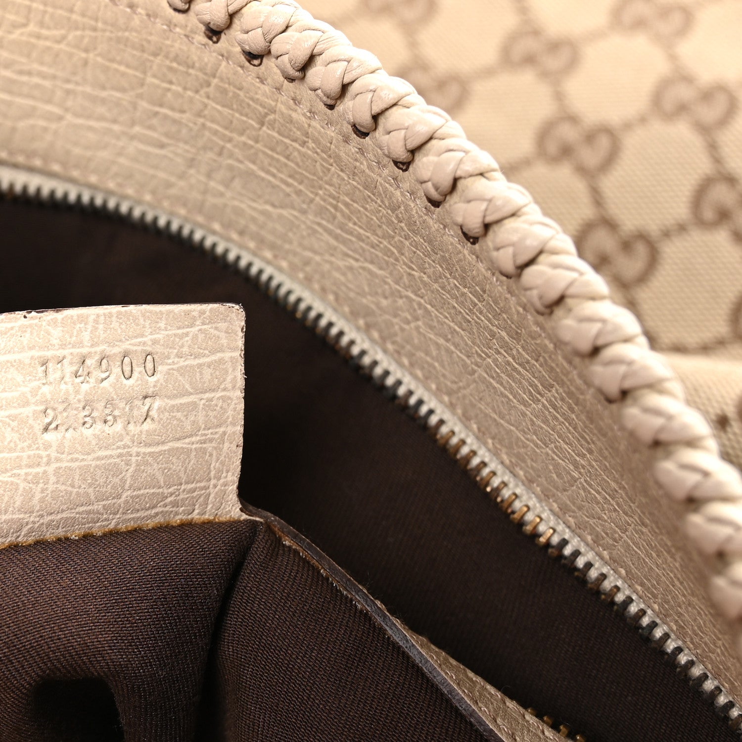 Gucci Monogram Large Horsebit Chain Hobo Off White 7 of 10