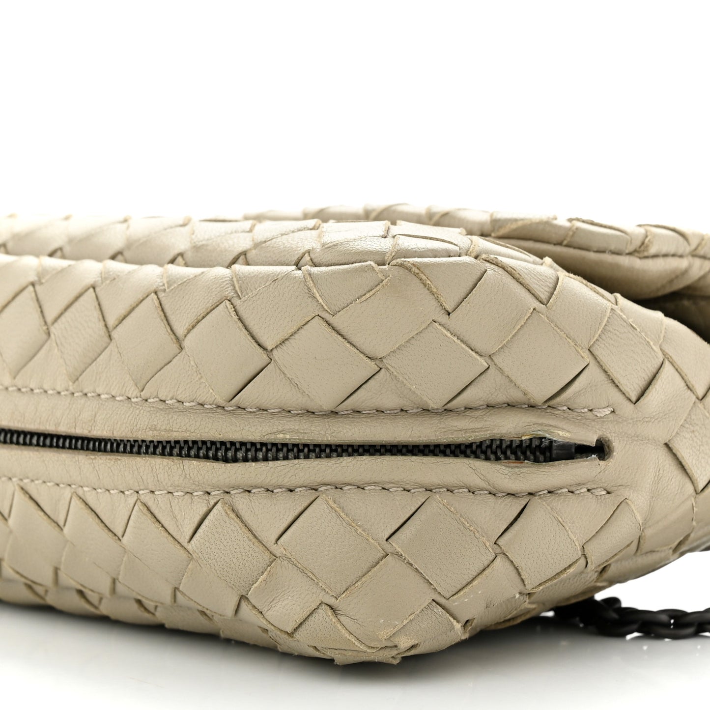 Nappa Intrecciato Mini Chain Messenger Fume