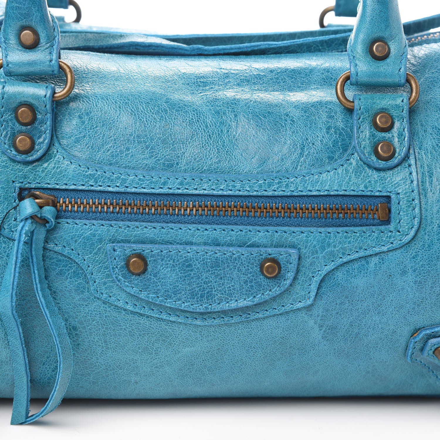 Balenciaga Chevre Classic Hardware Mini Twiggy Aquamarine 12 of 12