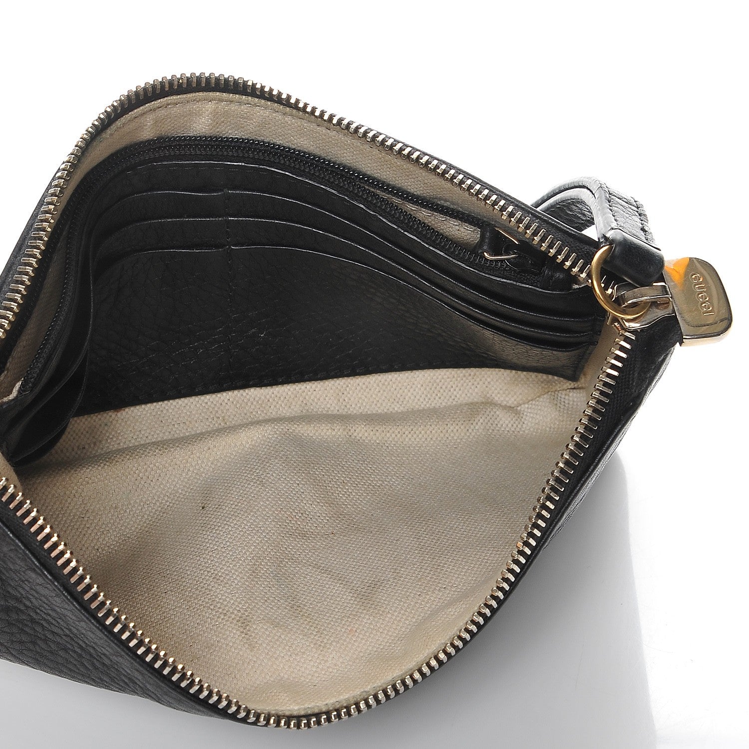Gucci Pebbled Calfskin Soho Wristlet Black 5 of 9