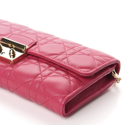 Christian Dior Lambskin Cannage Miss Dior Chain Wallet Fuchsia 7 of 10