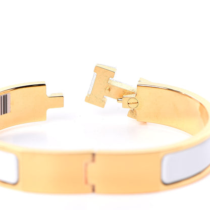 Hermes Enamel Narrow Clic Clac H Bracelet PM White 4 of 6
