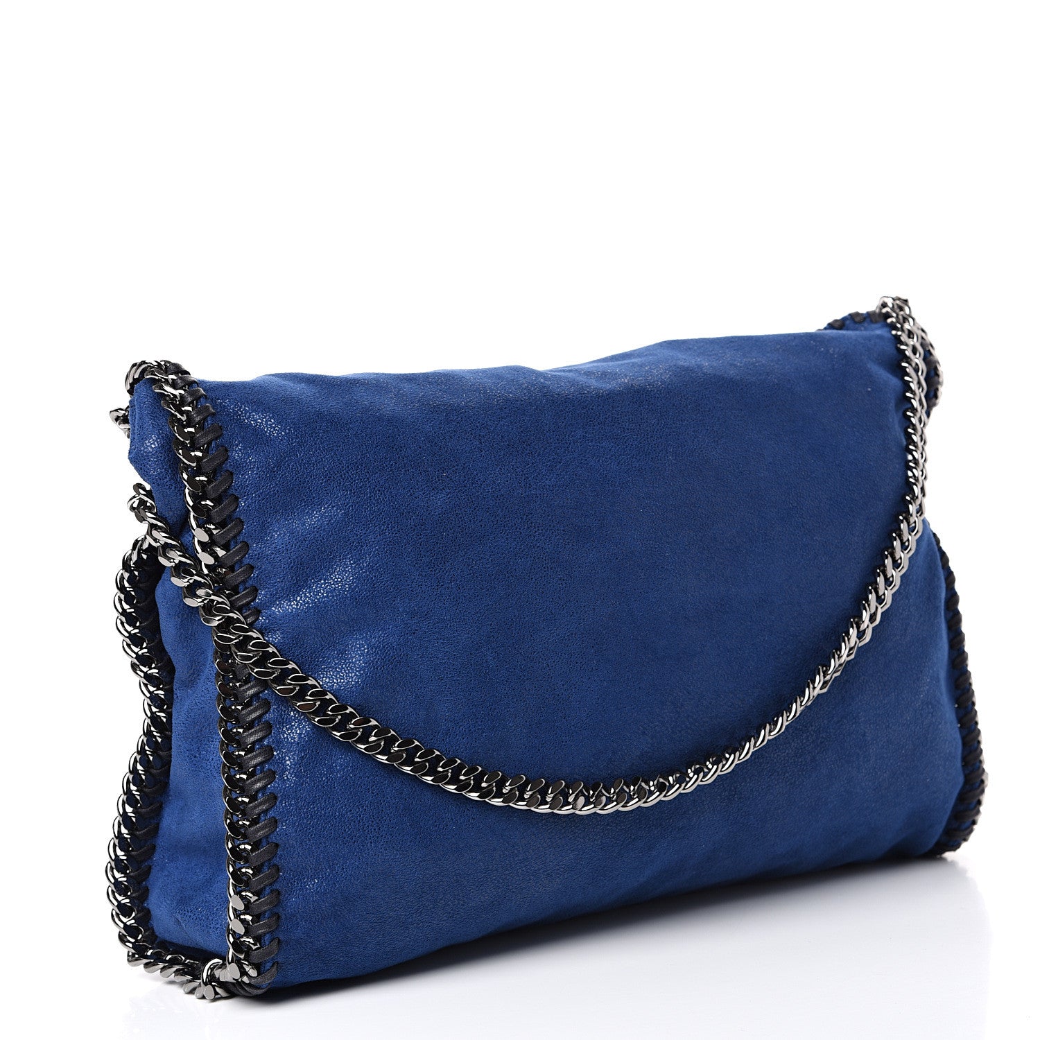 Stella McCartney Shaggy Deer Falabella Fold Over Tote Royal Blue 2 of 9