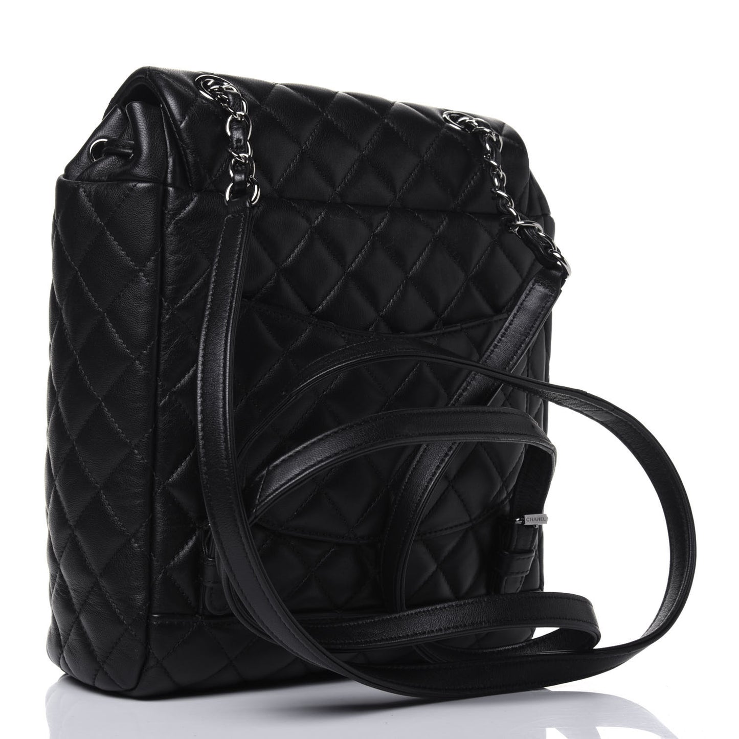 Calfskin Quilted Small Urban Spirit Backpack Black