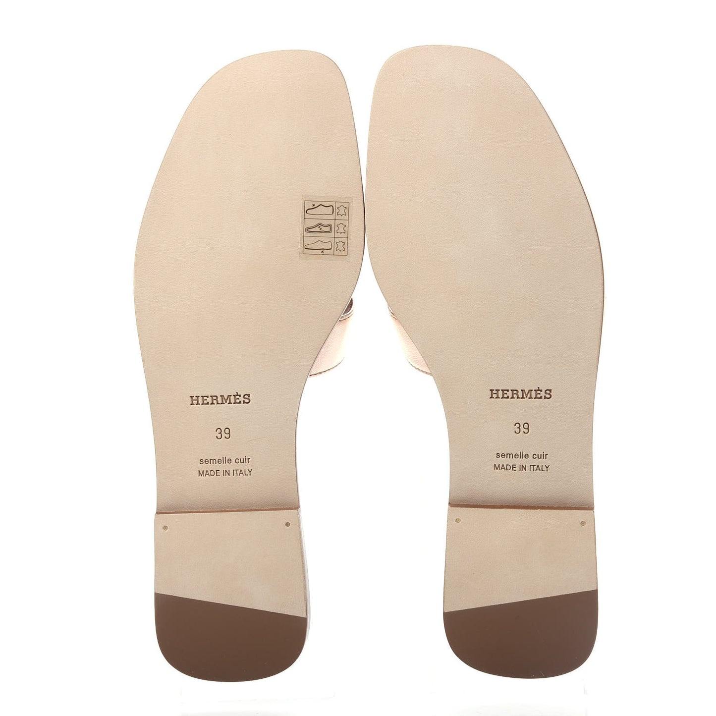 Metallic Oran Sandals 39 Rose Dore