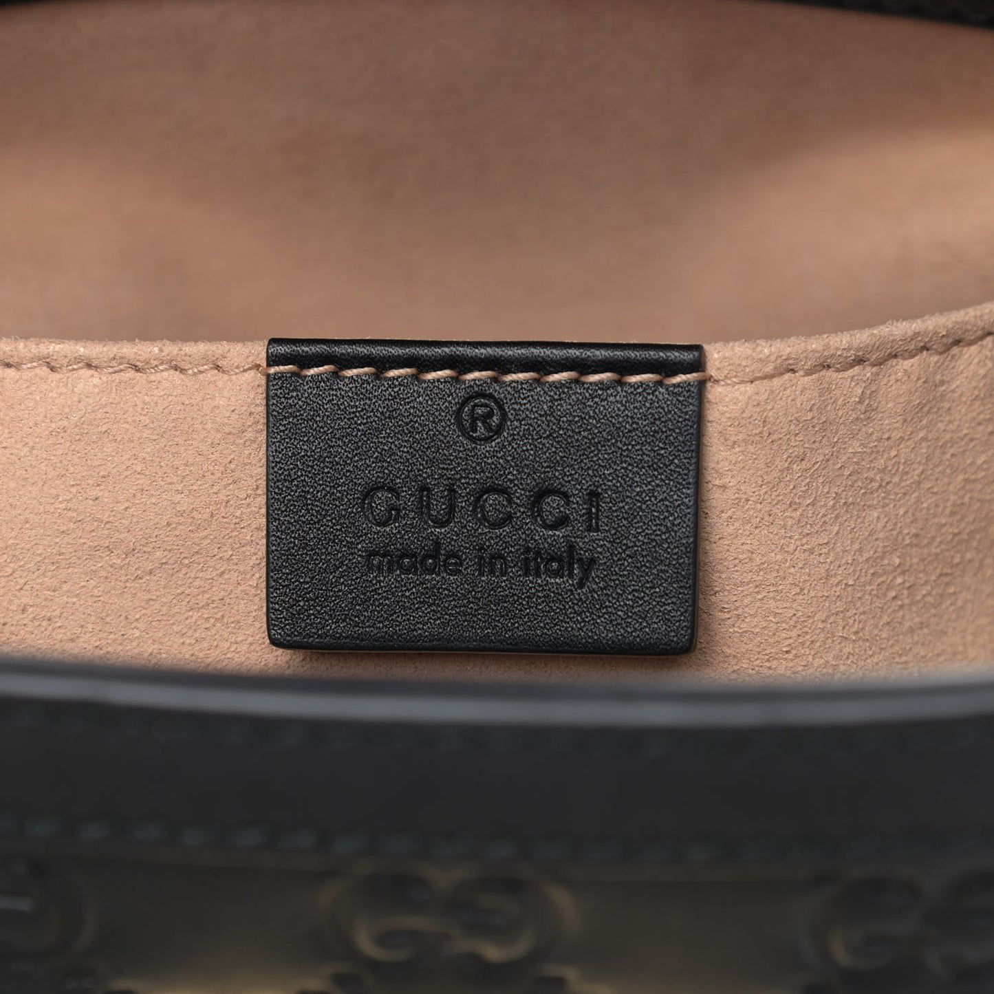 Guccissima Small Padlock Tote Black