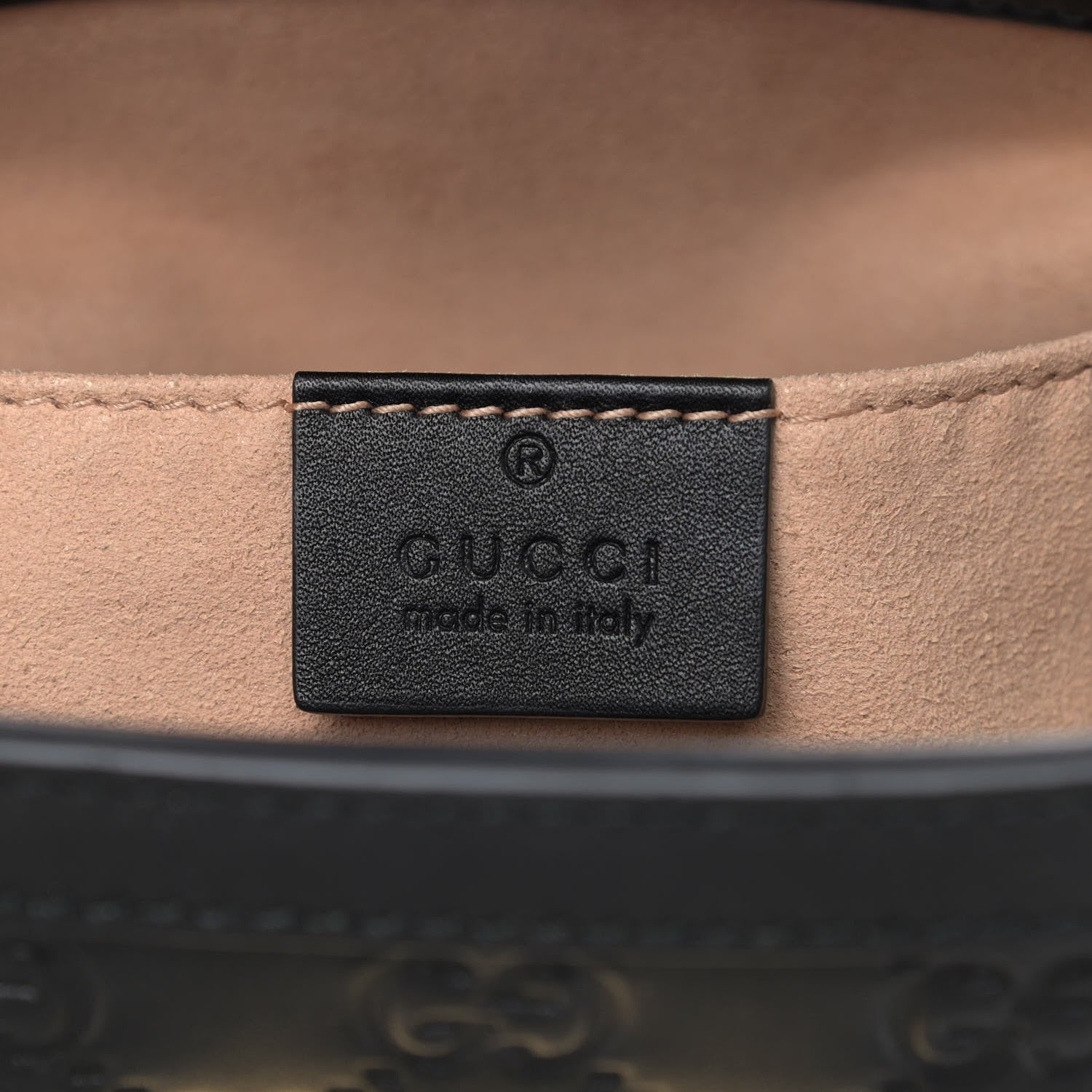 Gucci Guccissima Small Padlock Tote Black 6 of 9