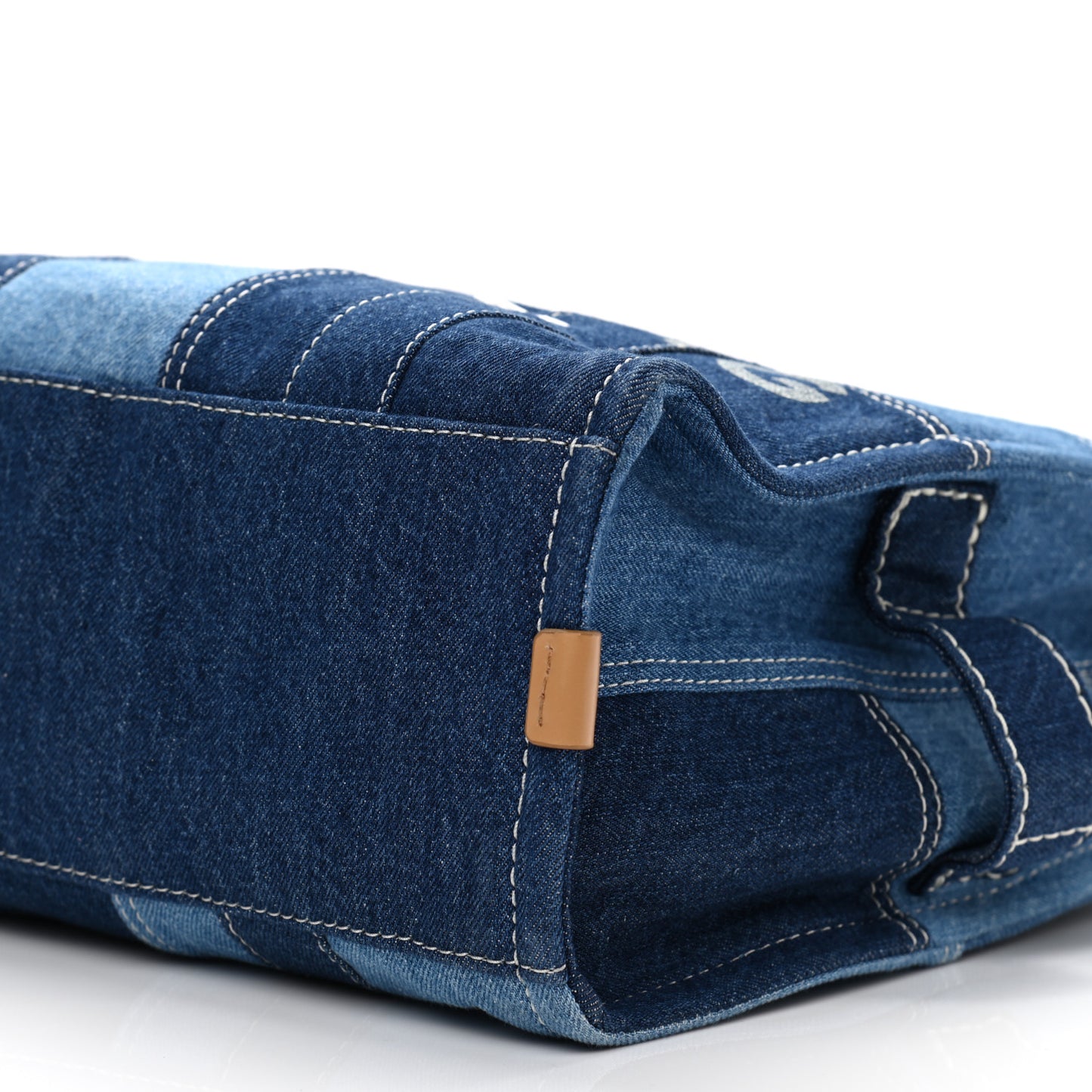 Denim Canvas Small Tote Bag Blue