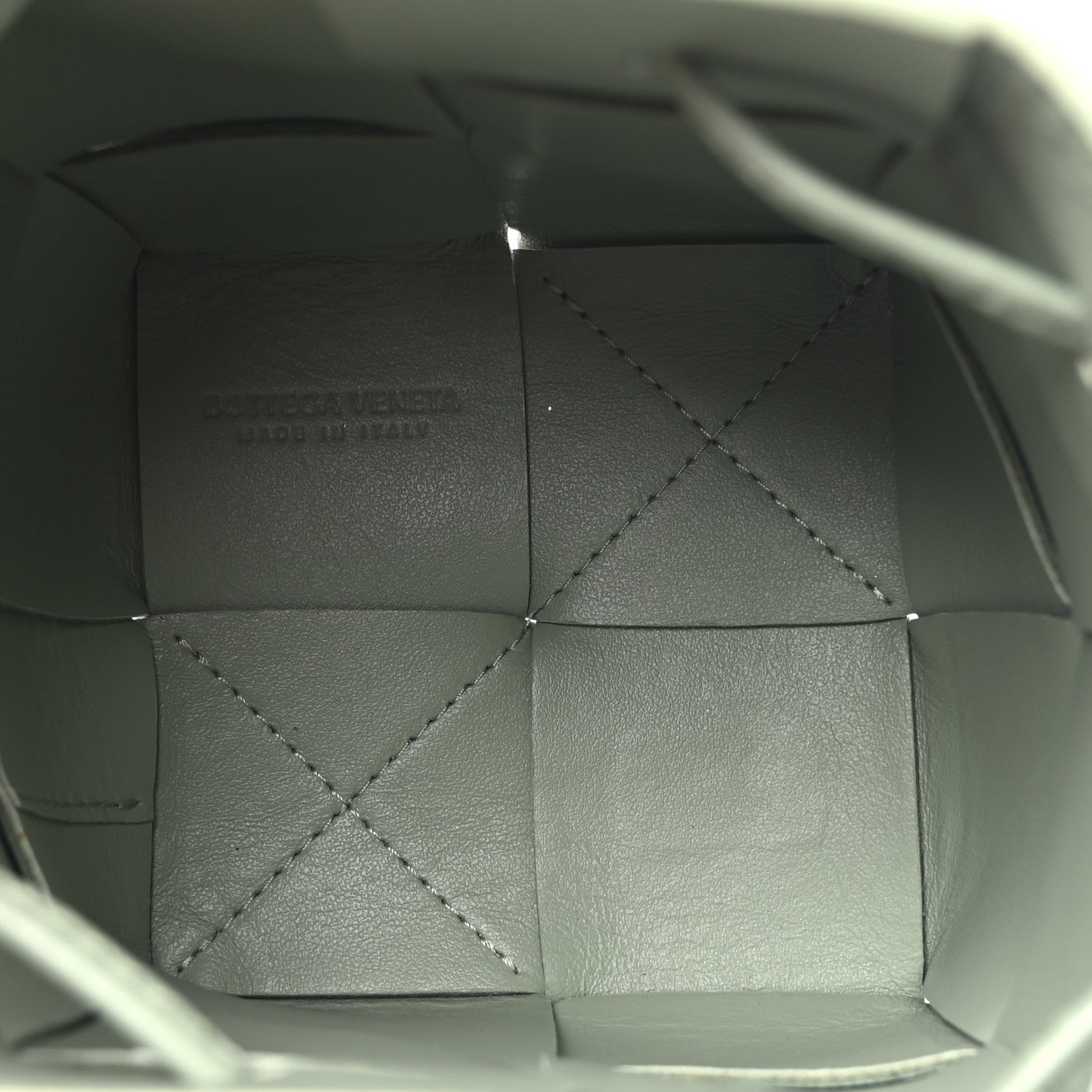Bottega Veneta Nappa Maxi Intrecciato Mini Cassette Bucket Bag New Sauge 5 of 9