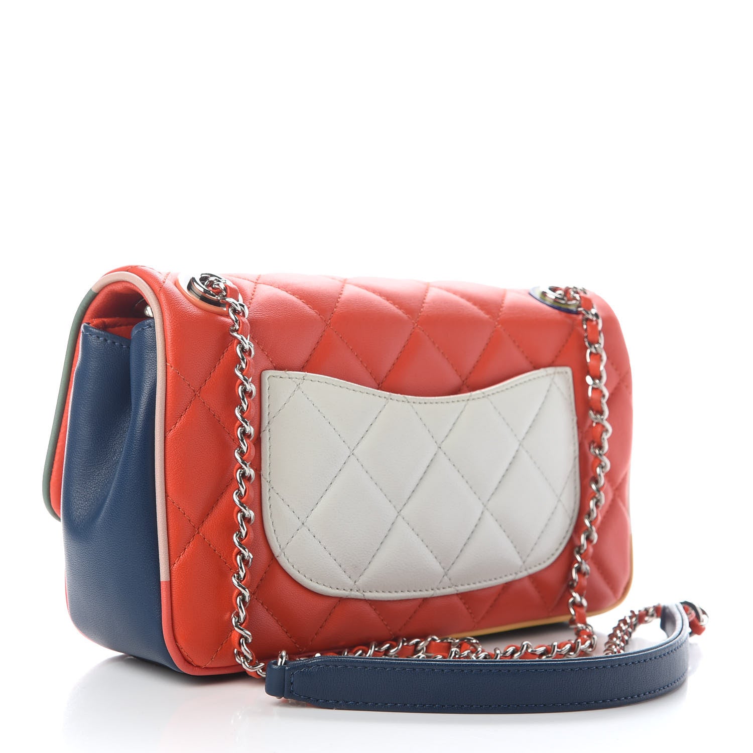Chanel Lambskin Plexiglass Quilted Small Cuba Color Flap Red Multicolor 2 of 10