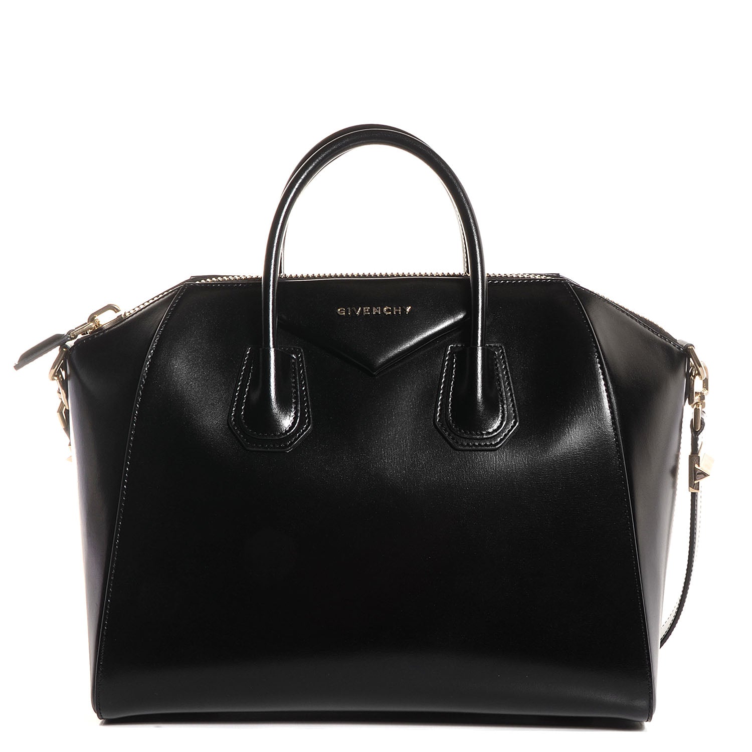 Givenchy Shiny Lord Calfskin Medium Antigona Black 1 of 13