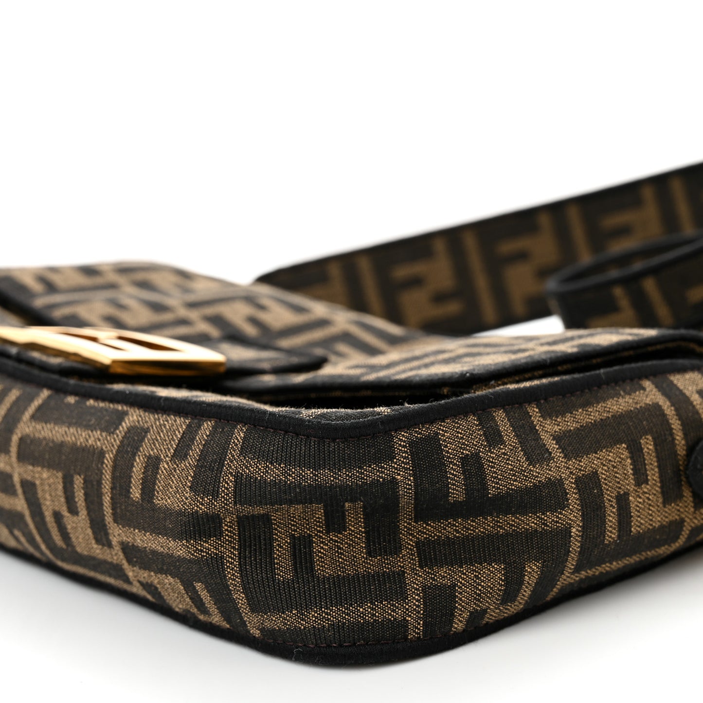 Fabric Jacquard FF 1974 Medium Baguette Tobacco Moro Black