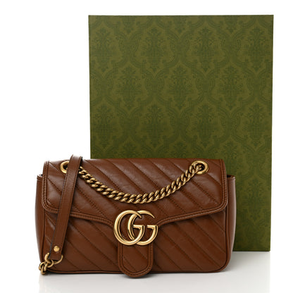 Gucci Azalea Calfskin Matelasse Diagonal Small GG Marmont Shoulder Bag Cuir 13 of 13