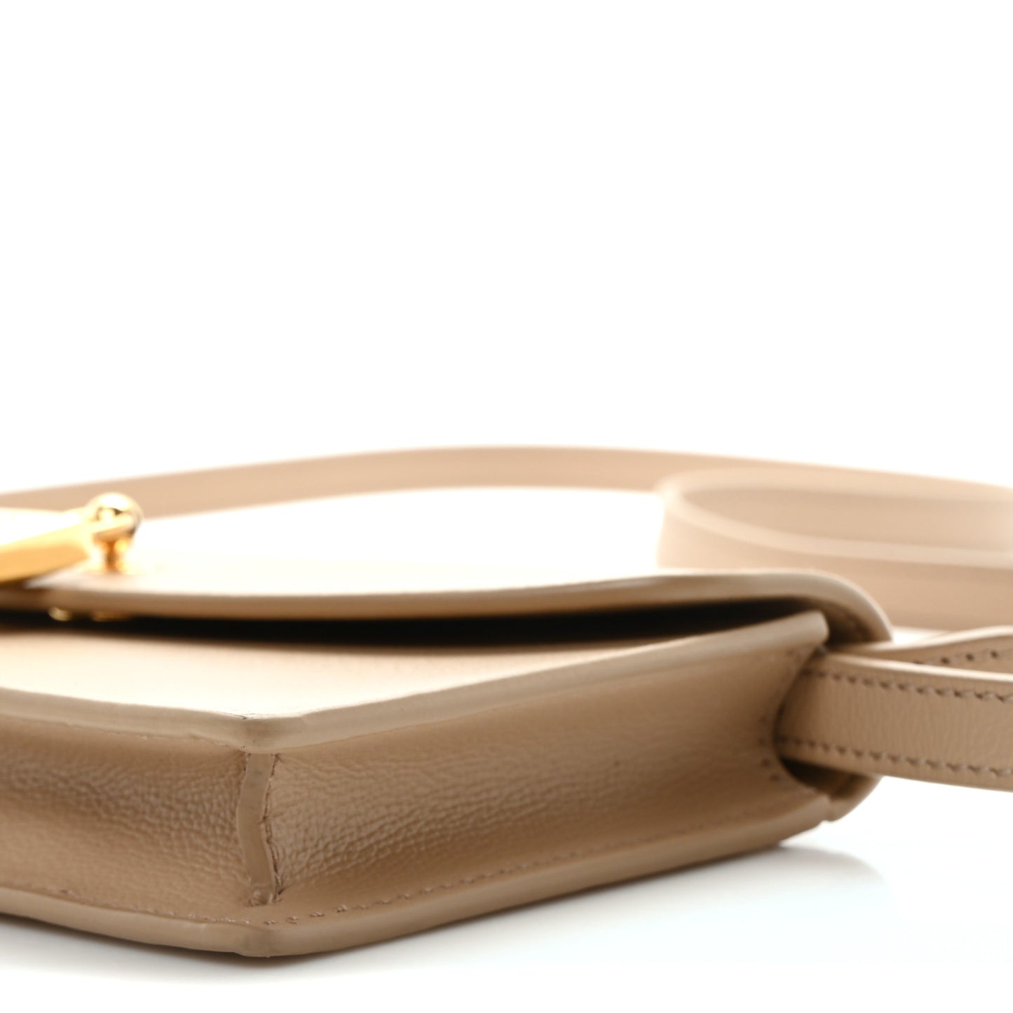 Grained Calfskin Extra Pochette Light Mastic Sun Gold