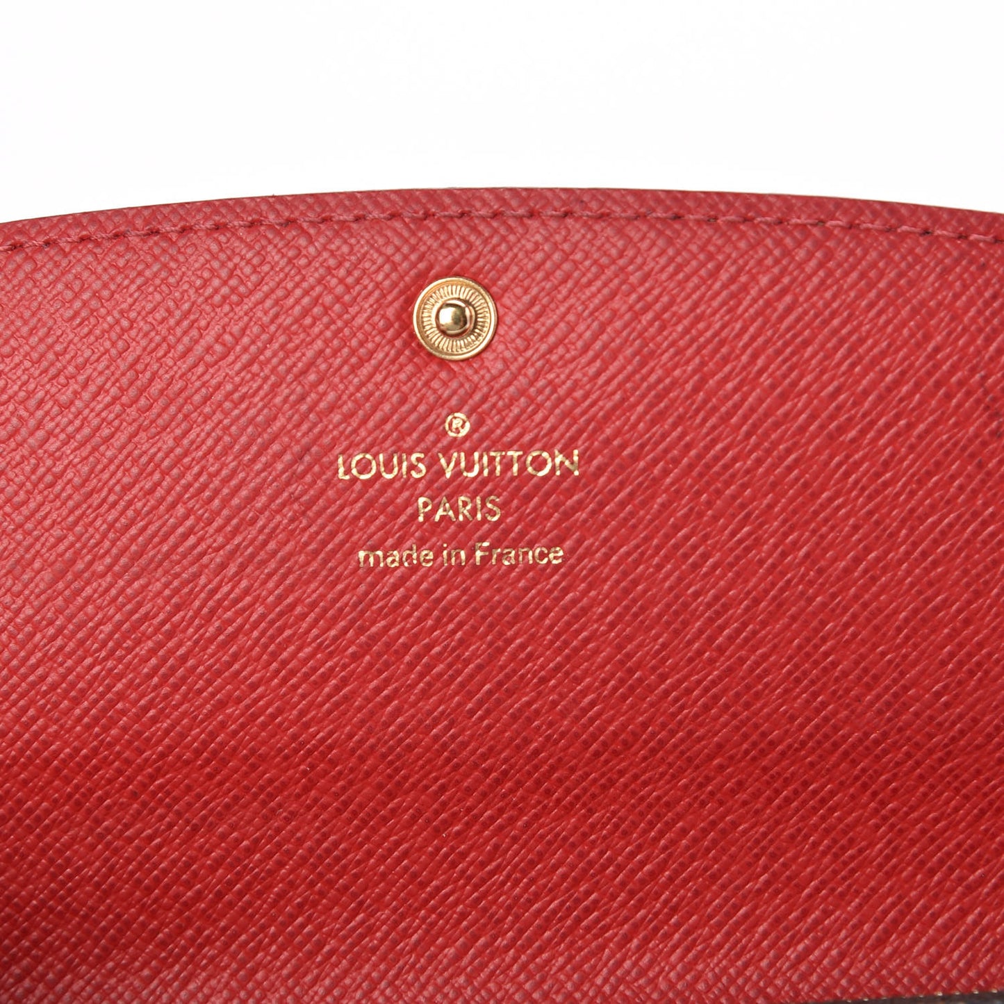 Damier Ebene Emilie Wallet Red