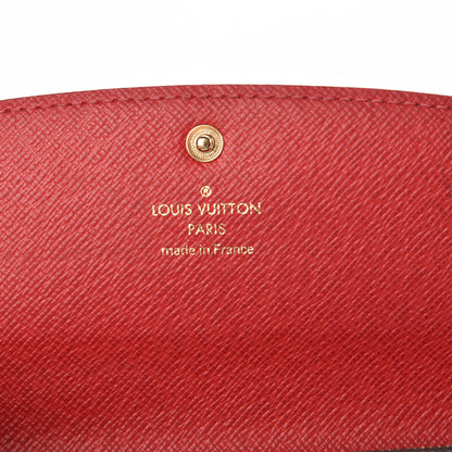 Louis Vuitton Damier Ebene Emilie Wallet Red 6 of 11