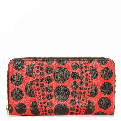Louis Vuitton Monogram Kusama Pumpkin Dots Zippy Wallet Red 1 of 6