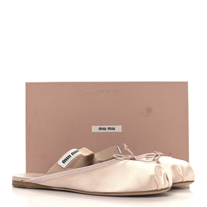 Miu Miu Raso Ballerina Mules 40 Orchidea 8 of 8