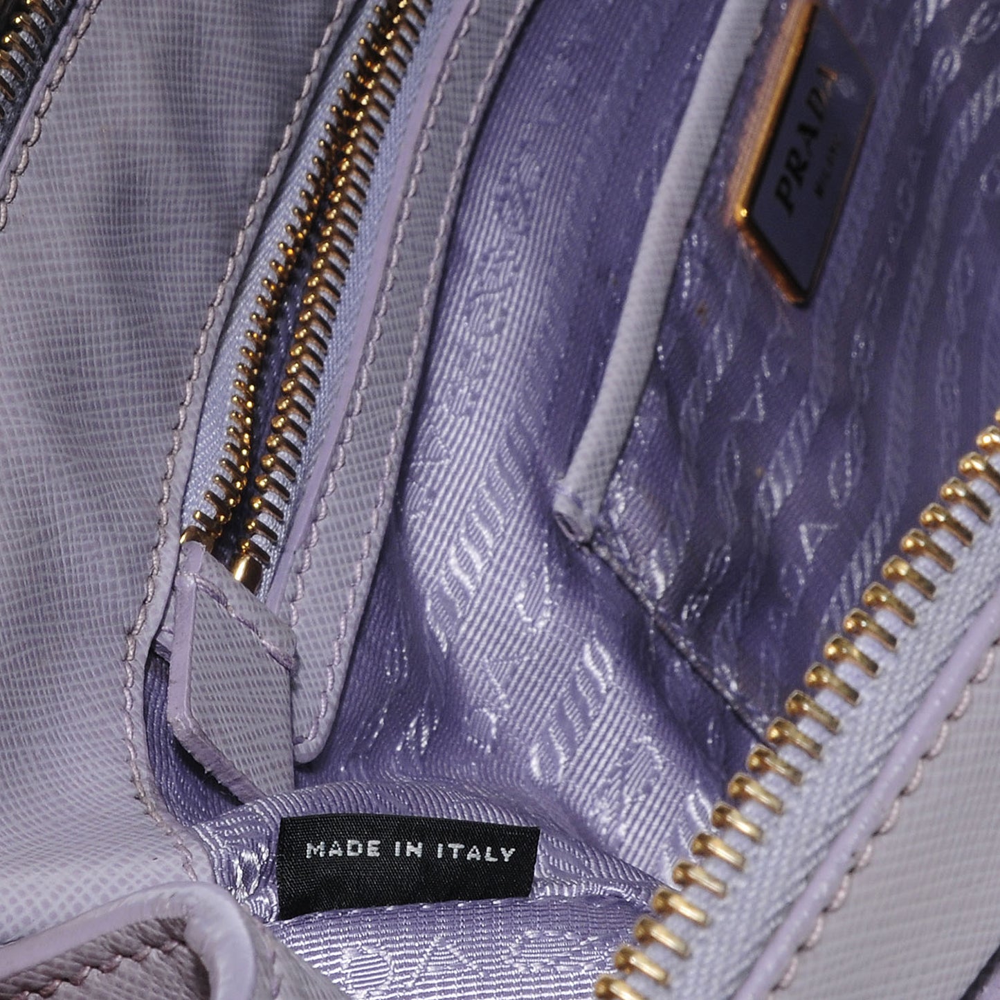Saffiano Lux Large Double Zip Tote Glicine