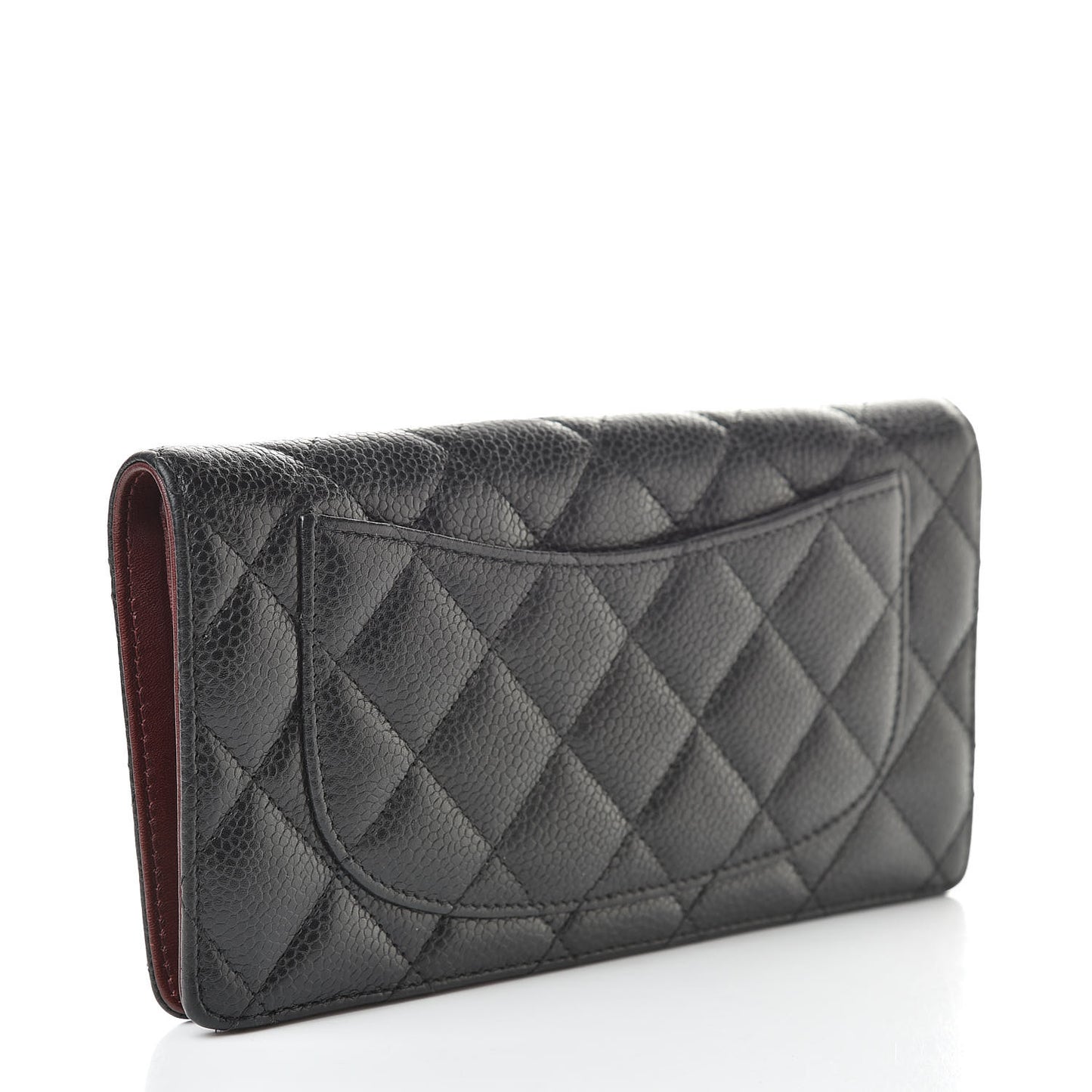 Caviar Quilted Yen Wallet Black