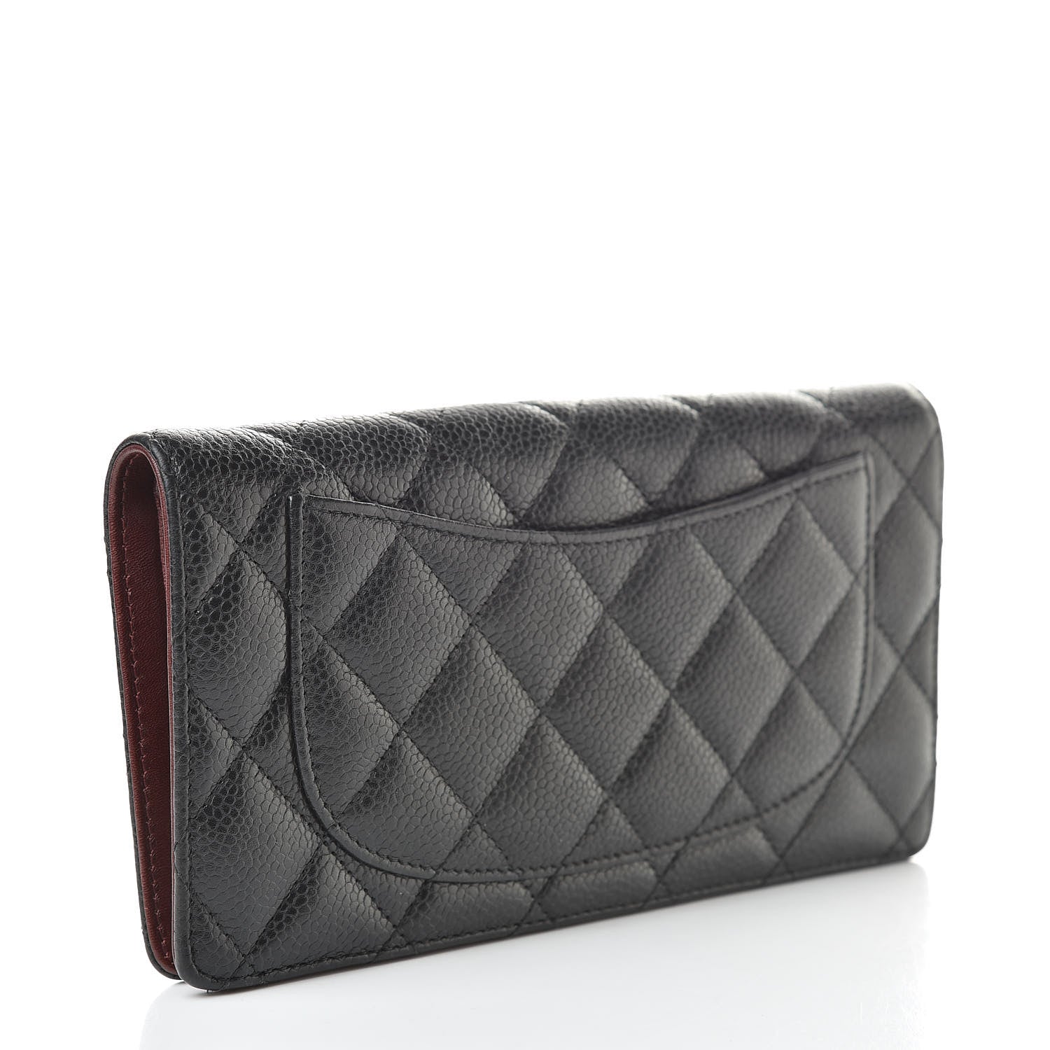 Chanel Caviar Quilted Yen Wallet Black 3 of 10
