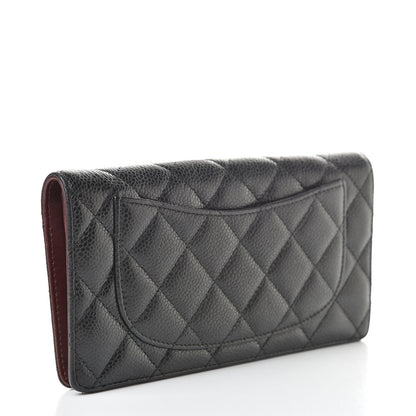 Chanel Caviar Quilted Yen Wallet Black 3 of 10