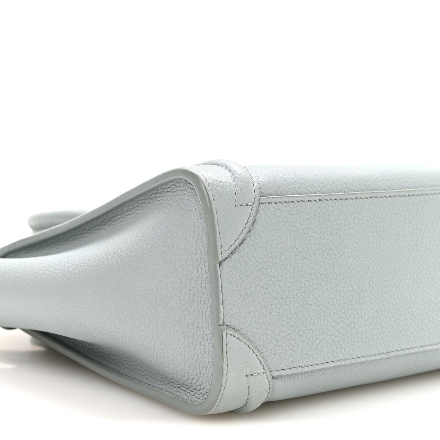 Celine Drummed Calfskin Nano Luggage Almond 9 of 10
