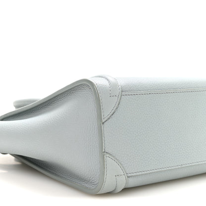 Celine Drummed Calfskin Nano Luggage Almond 9 of 10