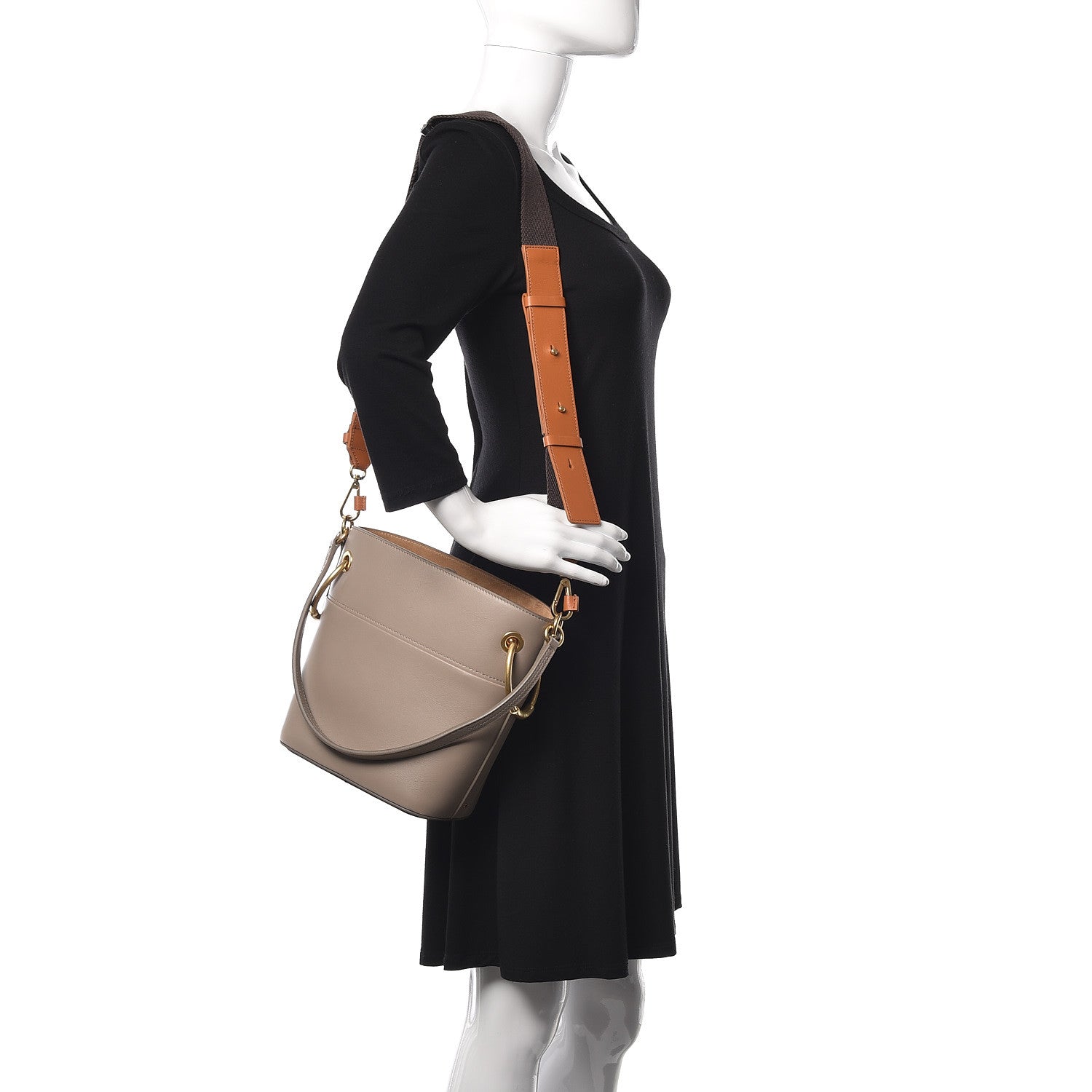 Chloe Smooth Calfskin Small Roy Bucket Bag Motty Grey 2 of 8