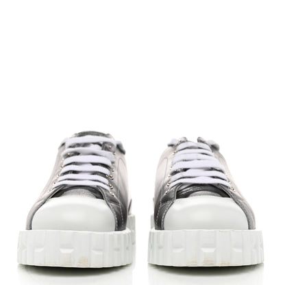 Hermes Metallic Calfskin Cross Sneakers 36.5 2 of 8