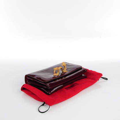 Valentino Garavani Patent Calfskin Animalia Va Va Voom Shoulder Bag Rubin 4 of 10