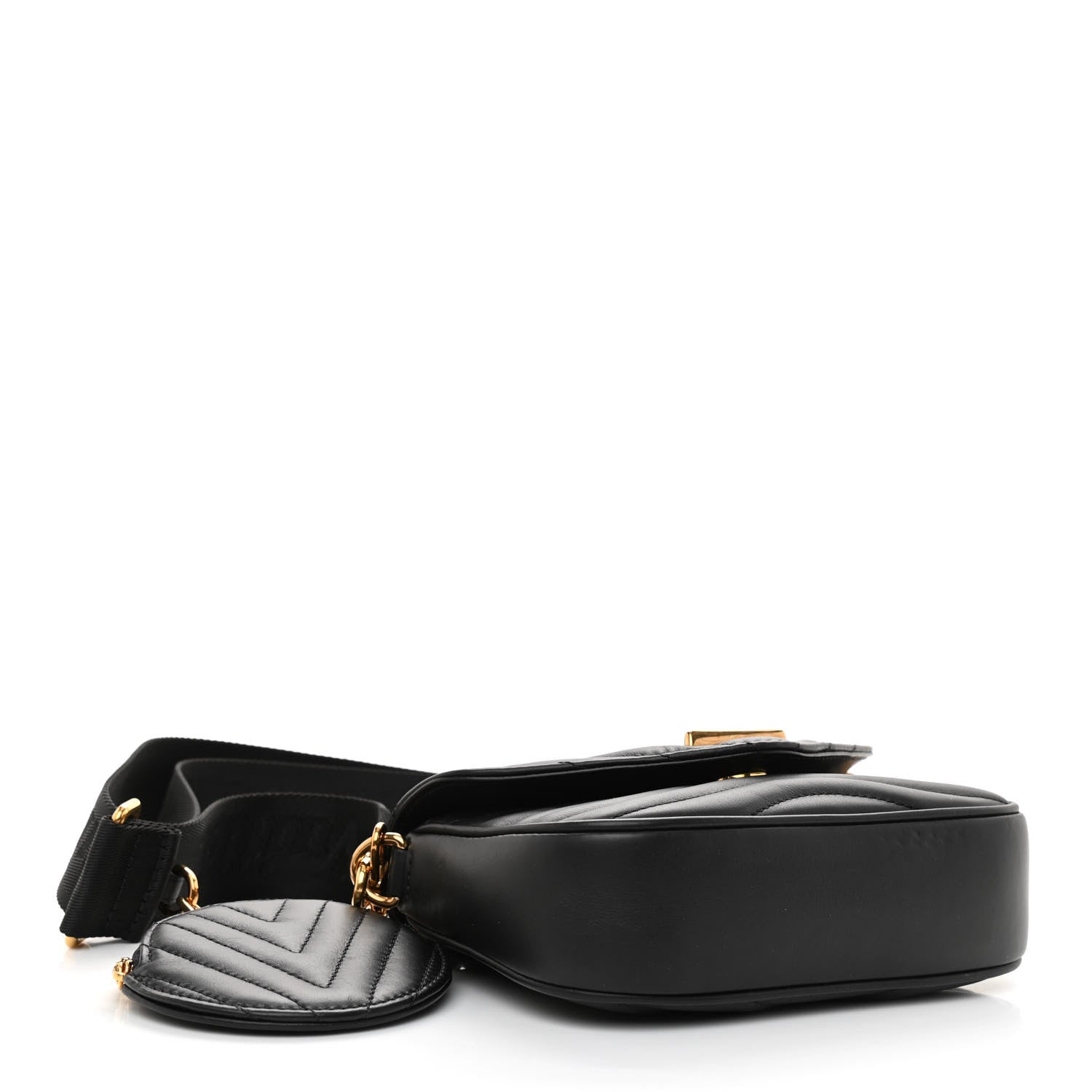 Louis Vuitton Calfskin New Wave Multi Pochette Black 4 of 11