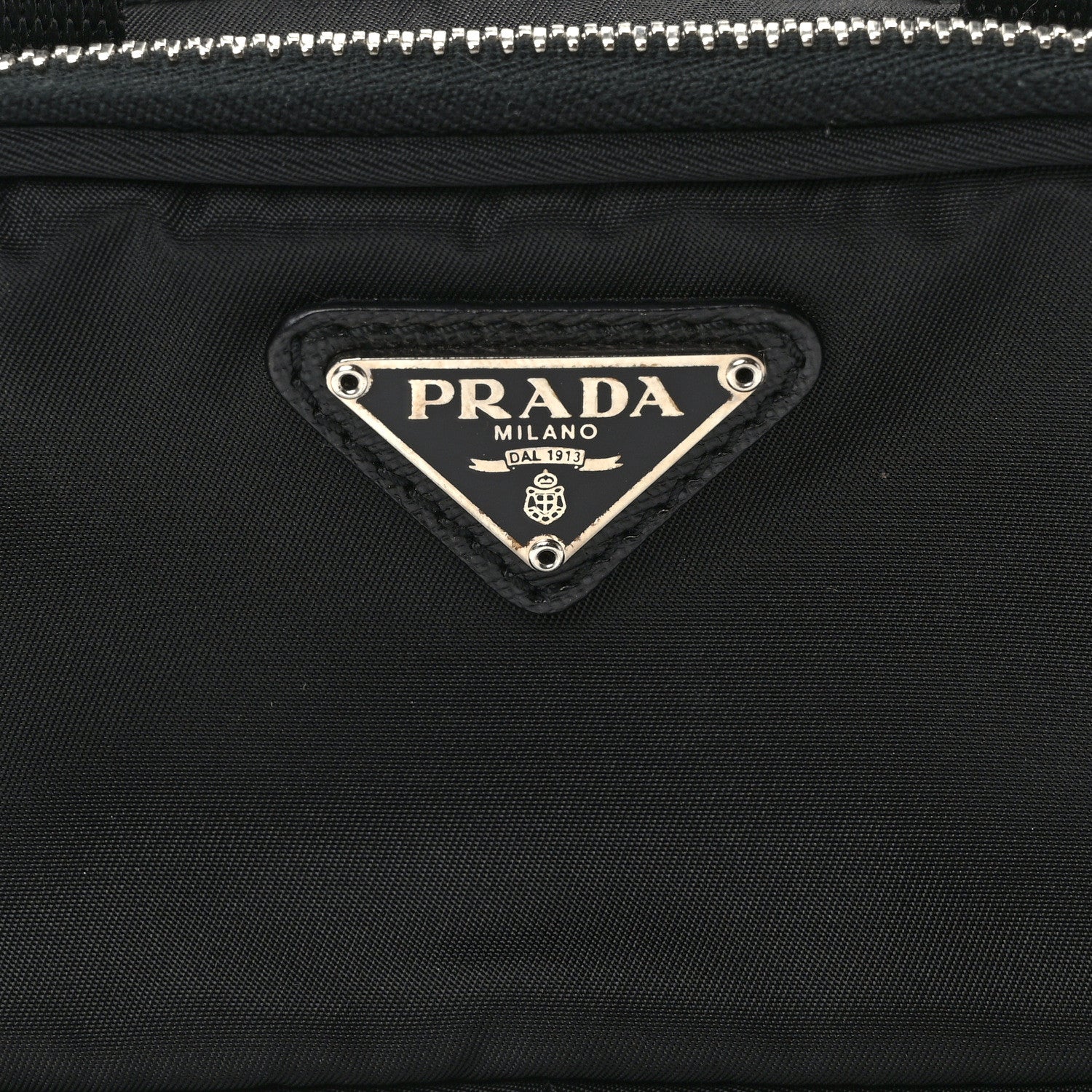 Prada Nylon Saffiano Mini Top Handle Bag Black 8 of 14