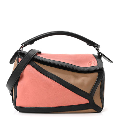 Loewe Calfskin Small Graphic Puzzle Bag Pink Tulip Mocca 1 of 9