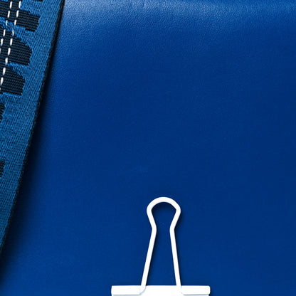 Off-White Calfskin Binder Clip Bag Blue 8 of 11