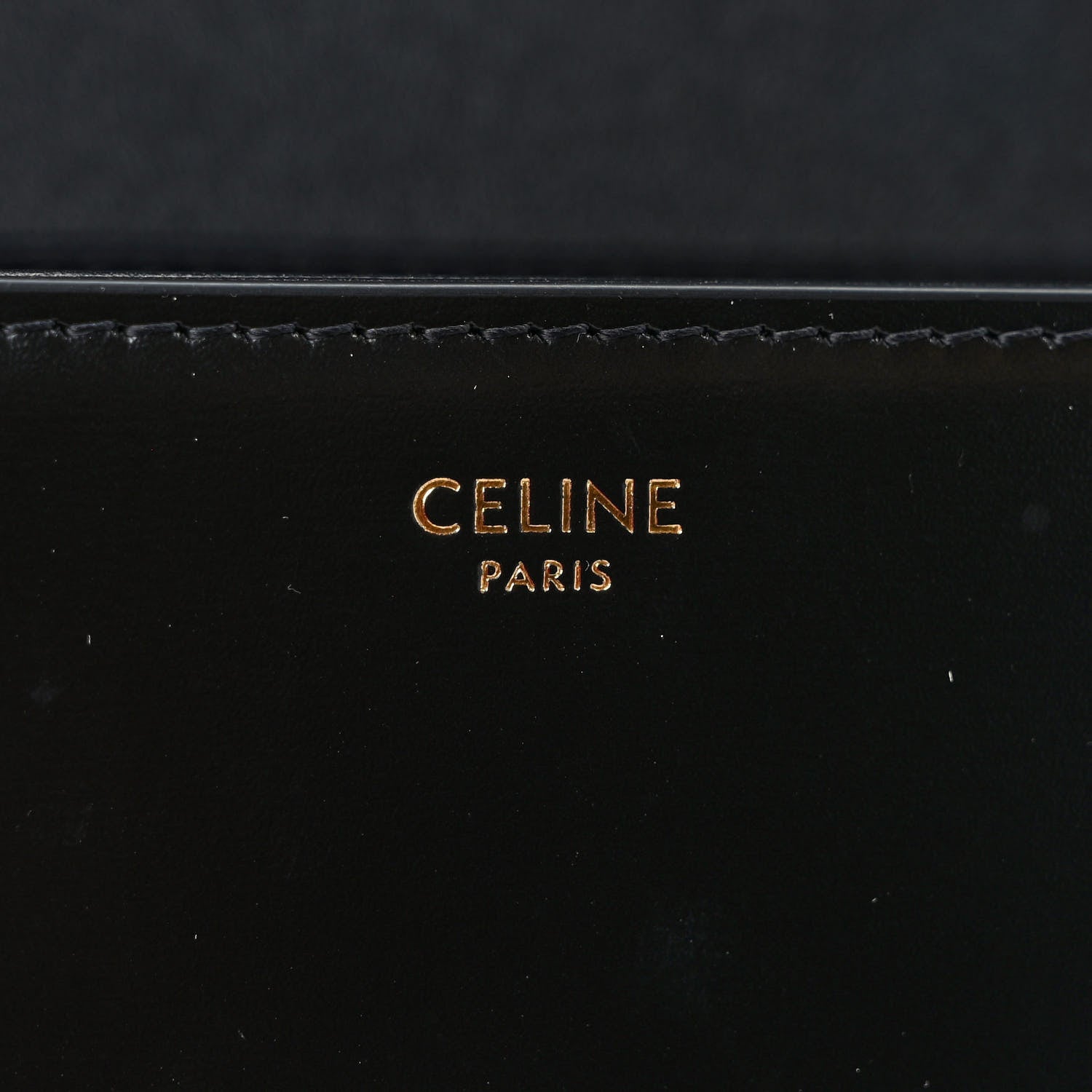 Celine Shiny Calfskin Teen Triomphe Black 6 of 9