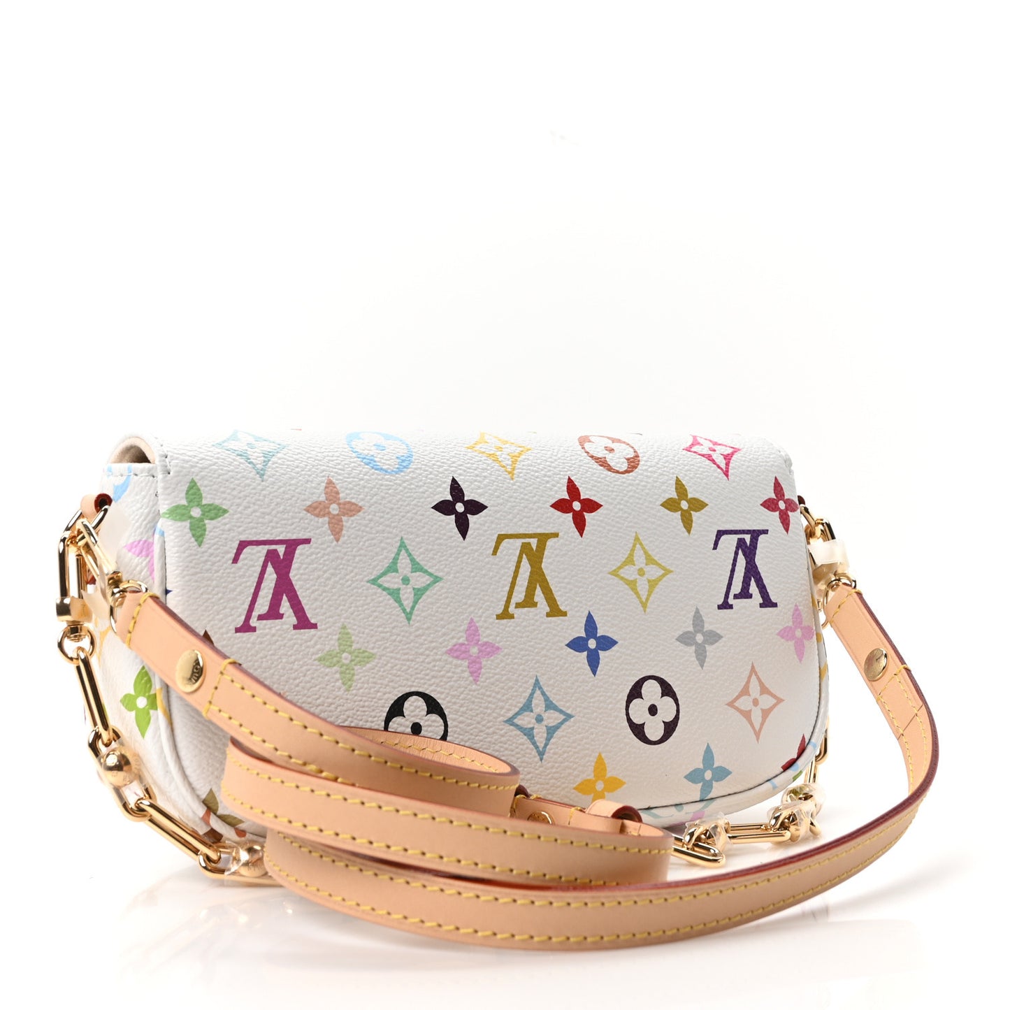 LV X TM Monogram Multicolor Ivy Wallet On Chain White
