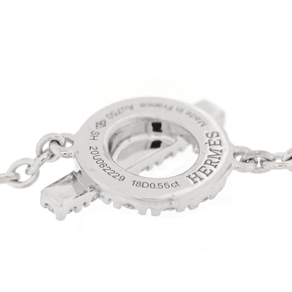 Hermes 18K White Gold Diamond Finesse Bracelet SH 3 of 5