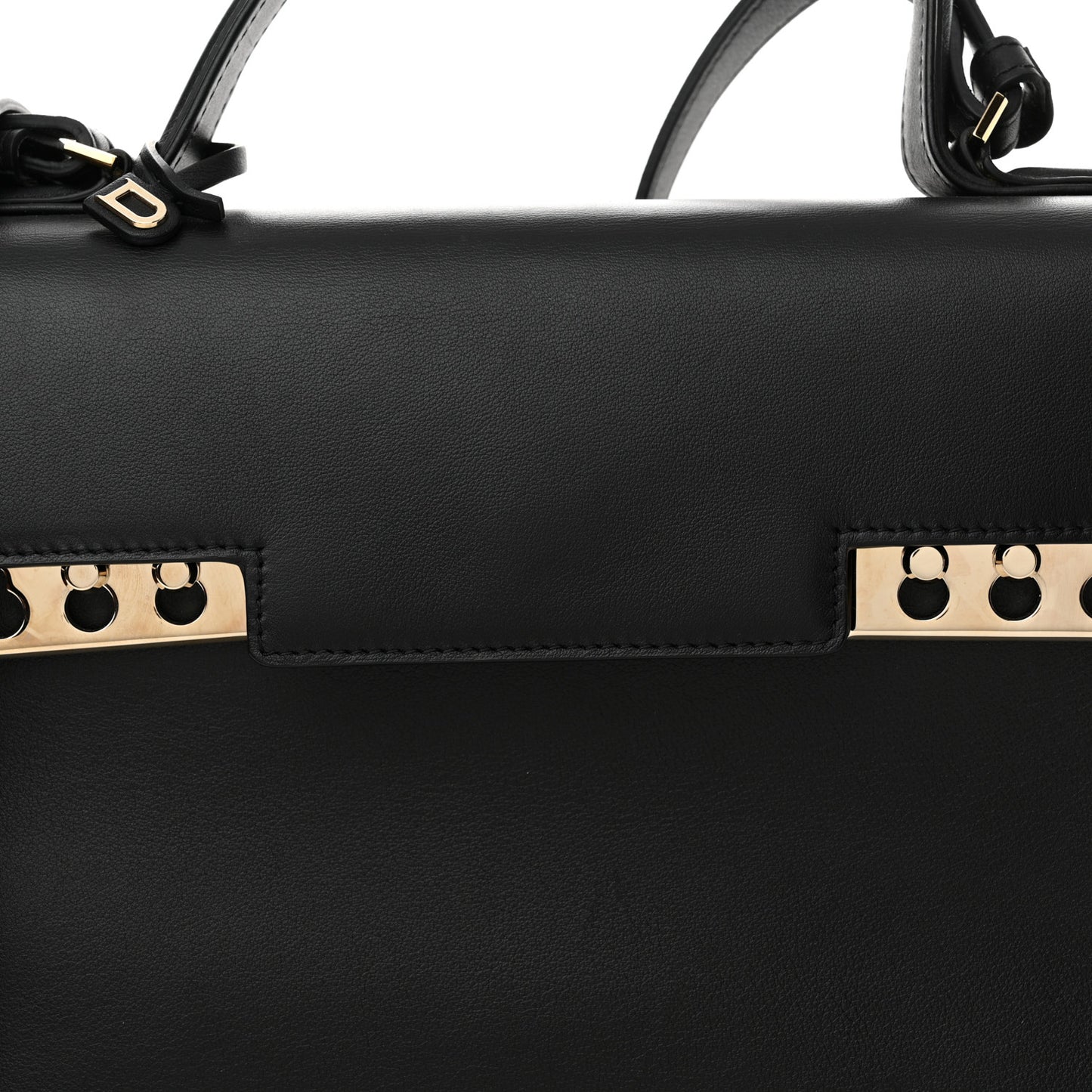 Calfskin MM Tempete Satchel Black