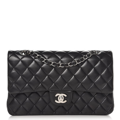 Chanel Lambskin Quilted Medium Double Flap Black 1 of 8