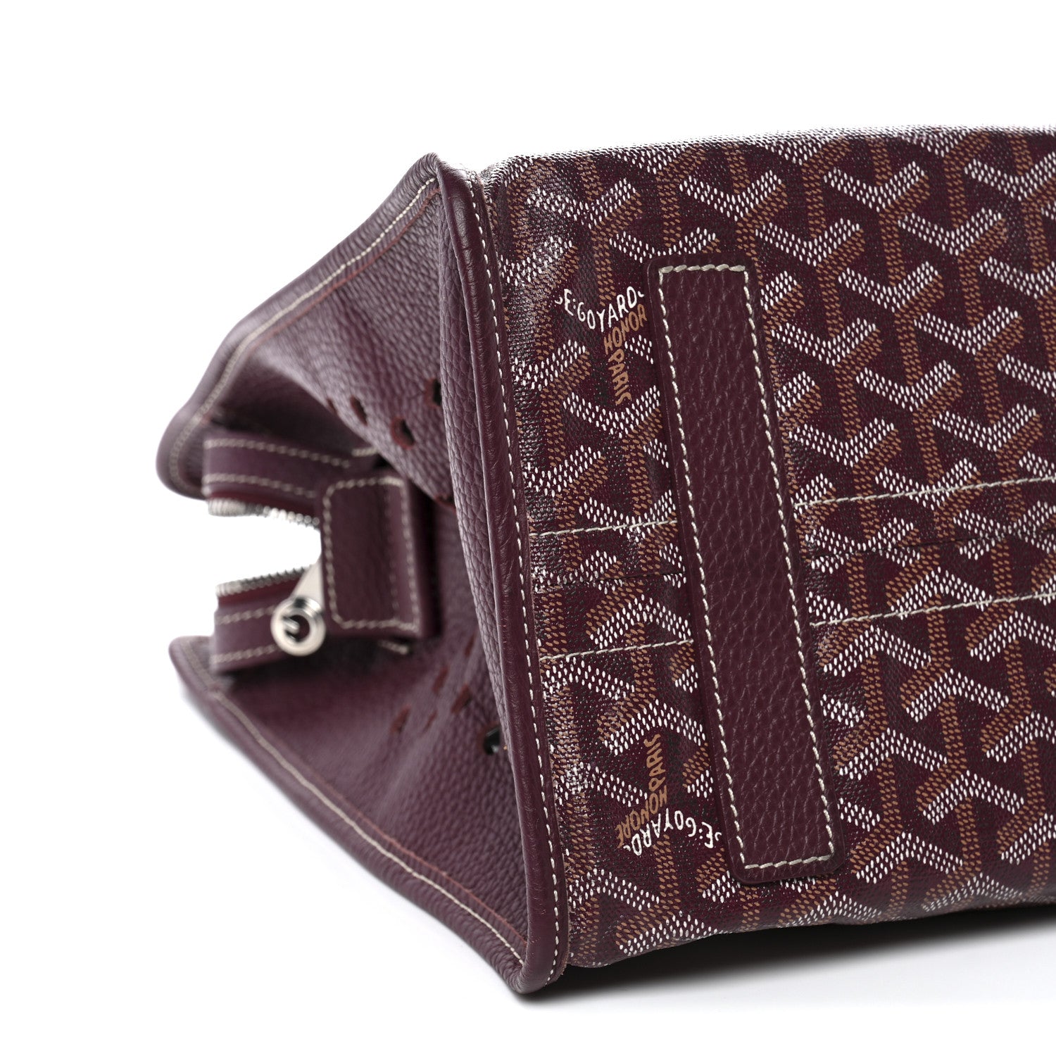 Goyard Goyardine Sac Hardy Pet Carrier PM Burgundy 10 of 15
