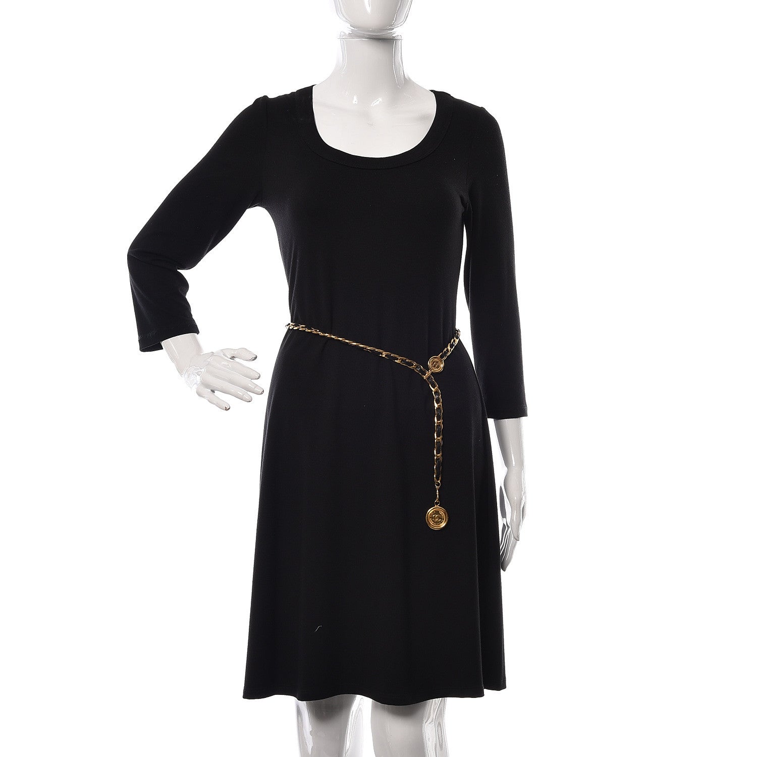 Chanel Lambskin Chain CC Medallion Belt Black Gold 2 of 5