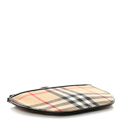 Burberry Cotton Calfskin Vintage Check Olympia Coin Purse Archive Beige 4 of 7