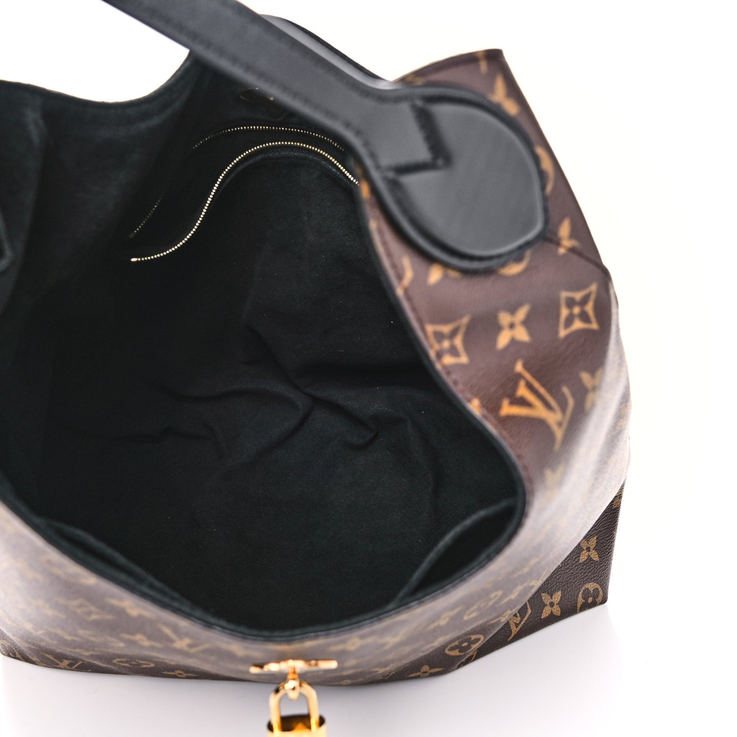 Monogram Flower Hobo Black