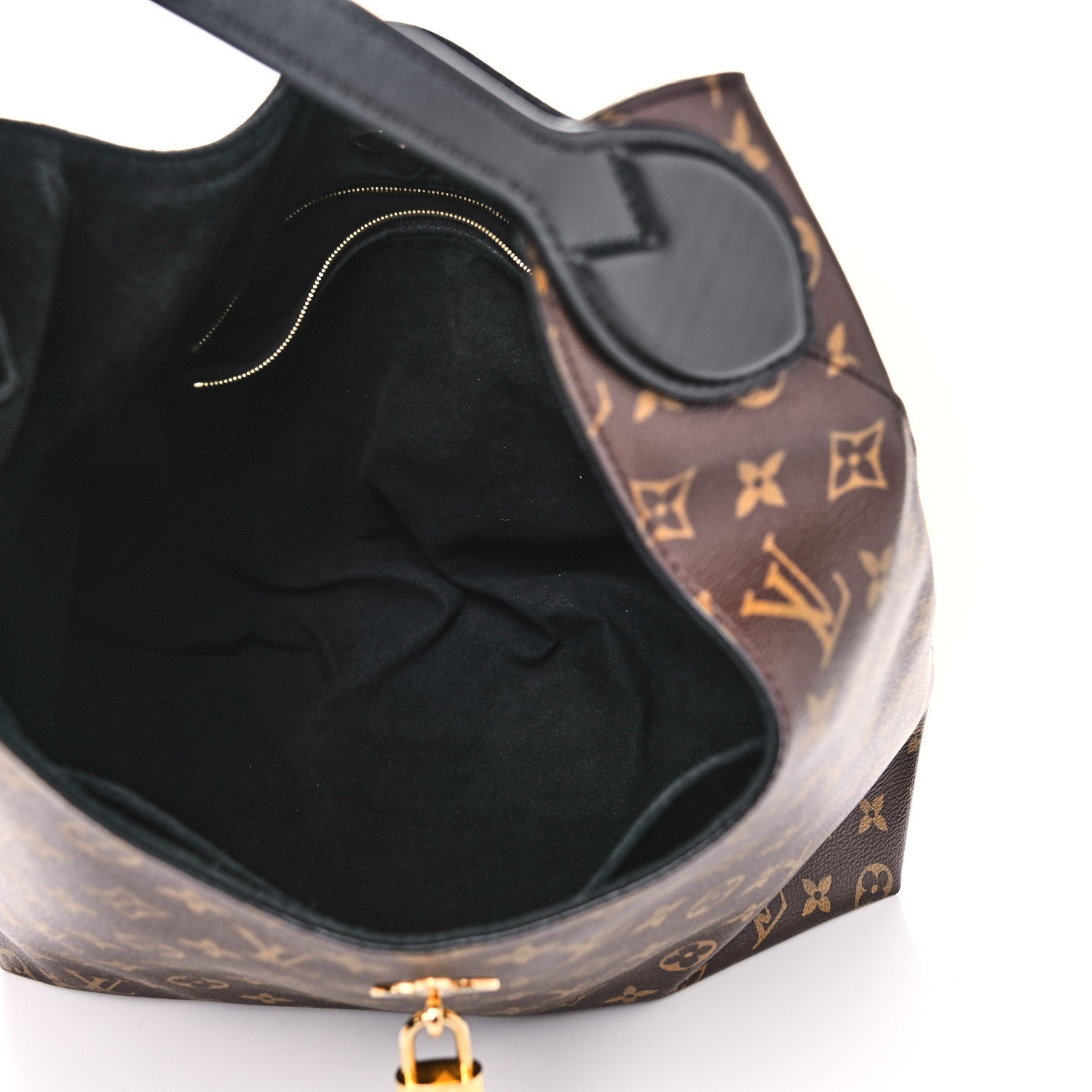 Louis Vuitton Monogram Flower Hobo Black 4 of 12