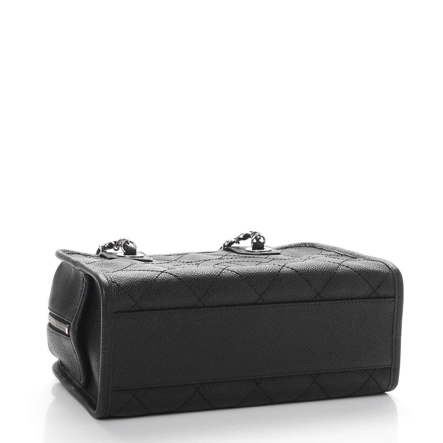 Chanel Caviar Quilted Small Deauville Bowling Bag Black 4 of 7