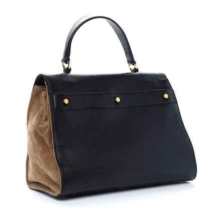 Saint Laurent Calfskin Suede Medium Muse Two Black 3 of 12